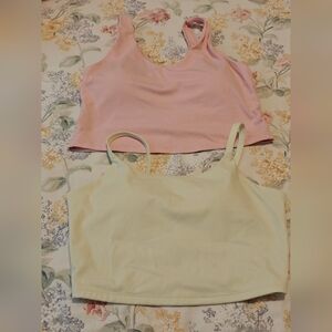 Women's sport bras Set - Pink, Yellow